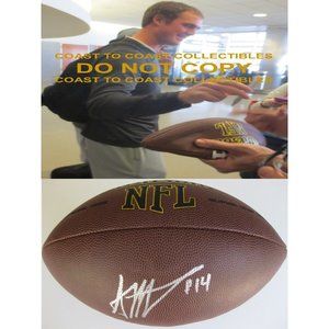 SEAN MANNION LOS ANGELES RAMS,OREGON STATE,SIGNED,AUTOGRAPHED,NFL FOOTBALL,PROOF